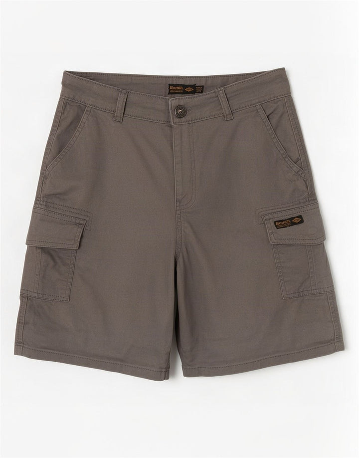 Bench Short Cargo Femme UK 12 Moyen W30 Gris Coton