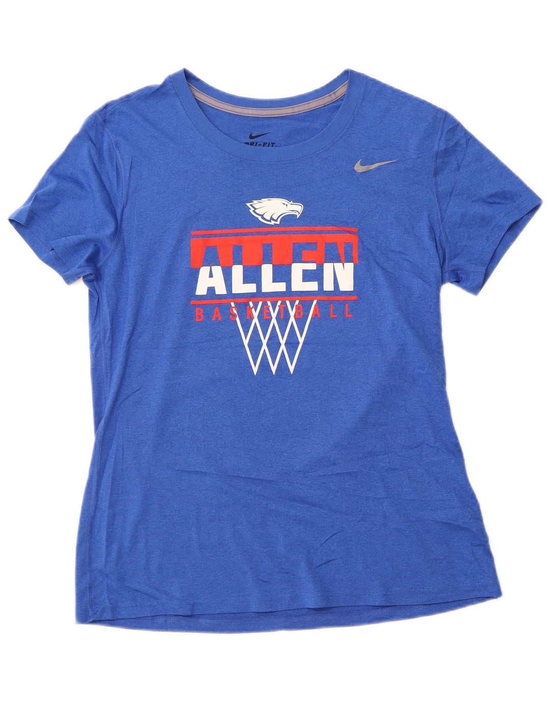 NIKE Allen Basketball Graphic T-Shirt Top UK 14 Large Bleu