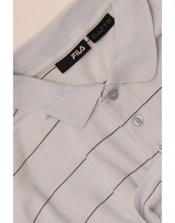 FILA Polo Homme Large Bleu Rayé