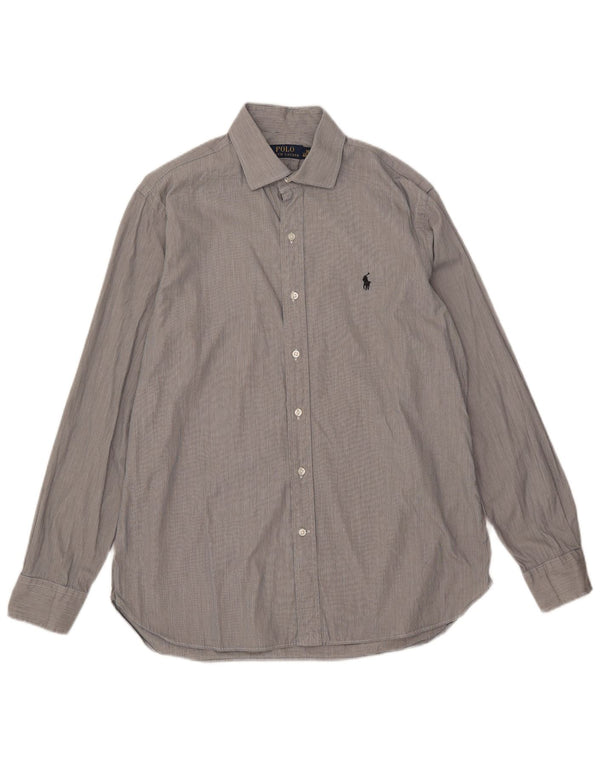 Polo Ralph Lauren Chemise homme Taille 40/41 16 Grand coton à fines rayures grises
