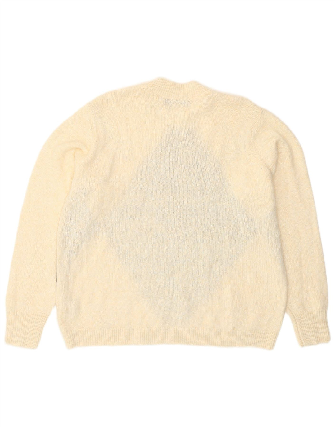 Marks & Spencer Pull à col rond pour femme UK 16 Large Blanc cassé