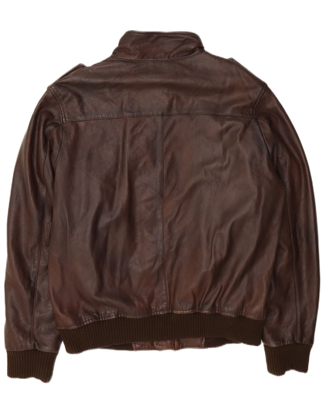 Ben Sherman Veste en cuir militaire pour homme UK 42 XL Marron