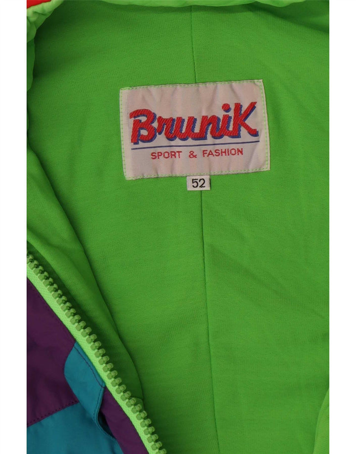 Brunik Combinaison de Ski Homme IT 52 Large Violet Colourblock Polyamide