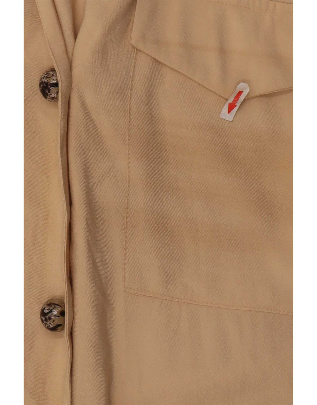 Chemise Femme Zara UK 14 Viscose Beige Moyen