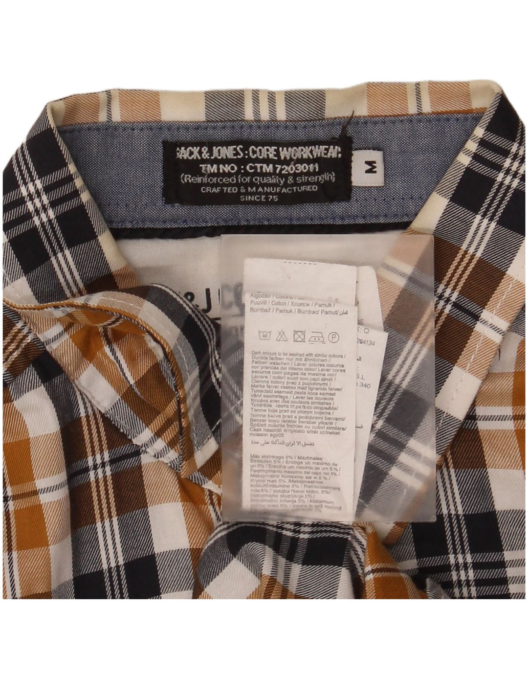 Jack & Jones Chemise en Flanelle Homme Marron Moyen à Carreaux en Coton