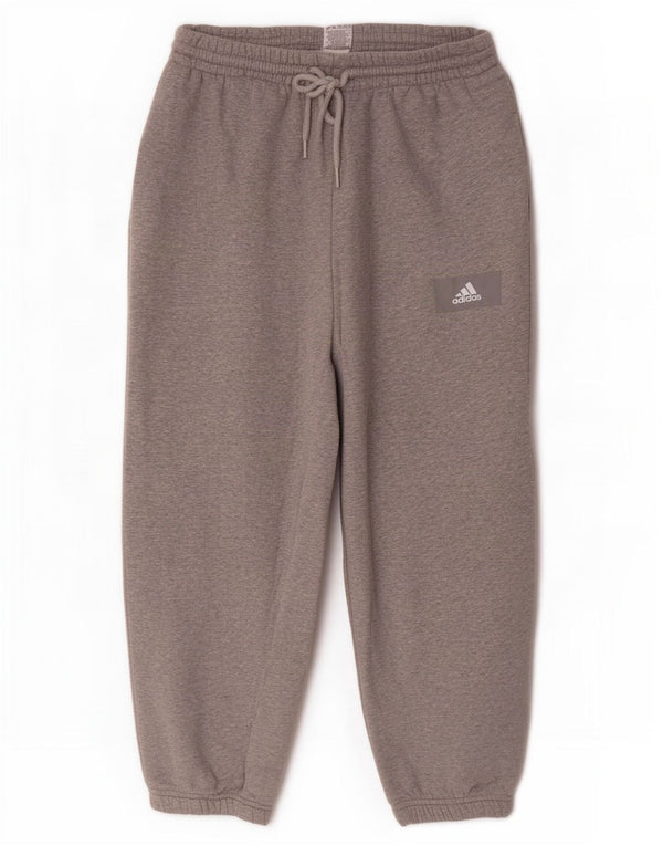 Adidas Pantalon de survêtement coupe ample pour homme en coton moucheté grand gris