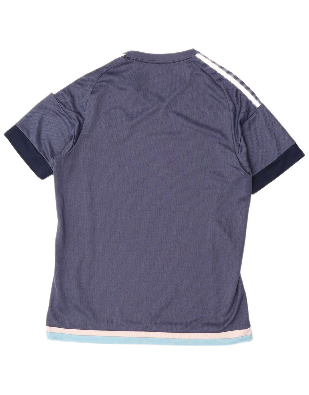 Adidas Hommes Climalite T-Shirt Top Bleu Marine Colorblock Polyester