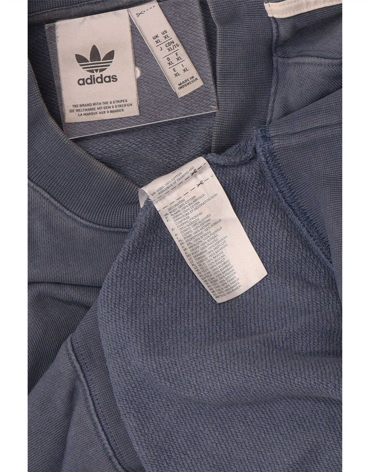 Adidas Homme Sweatshirt Jumper XL Bleu Marine Coton