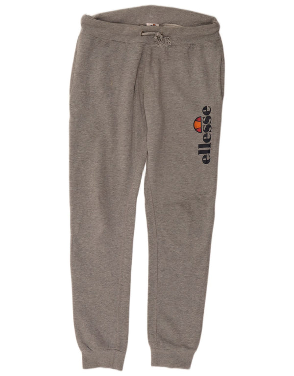 Ellesse Pantalon De Survêtement Graphique Joggers Gris Moyen Coton Moucheté Homme