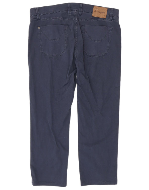 Jeckerson Pantalon décontracté coupe slim pour homme W36 L26 Bleu marine en coton