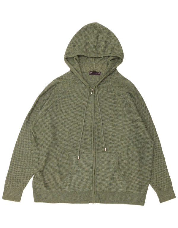 Marks & Spencer Cardigan surdimensionné à capuche pour femme UK 18 XL Vert