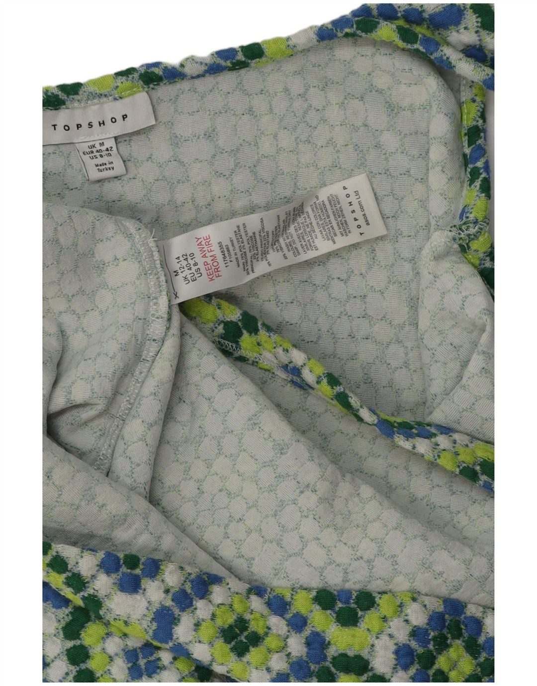 Topshop Robe d'été pour femme UK 42 Medium Multicolore Ikat Polyester