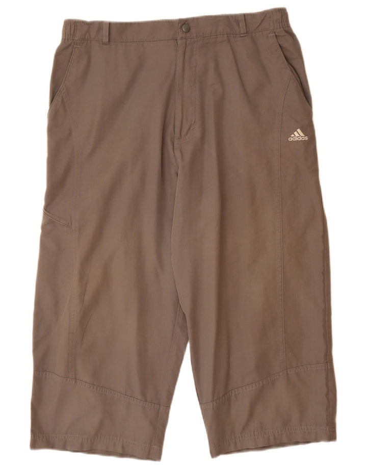 ADIDAS Pantalon Capri Cargo Droit Homme Large W34 L20 Gris Coton