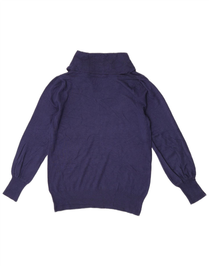 Marks & Spencer Pull col roulé pour femme UK 10 Small Bleu marine