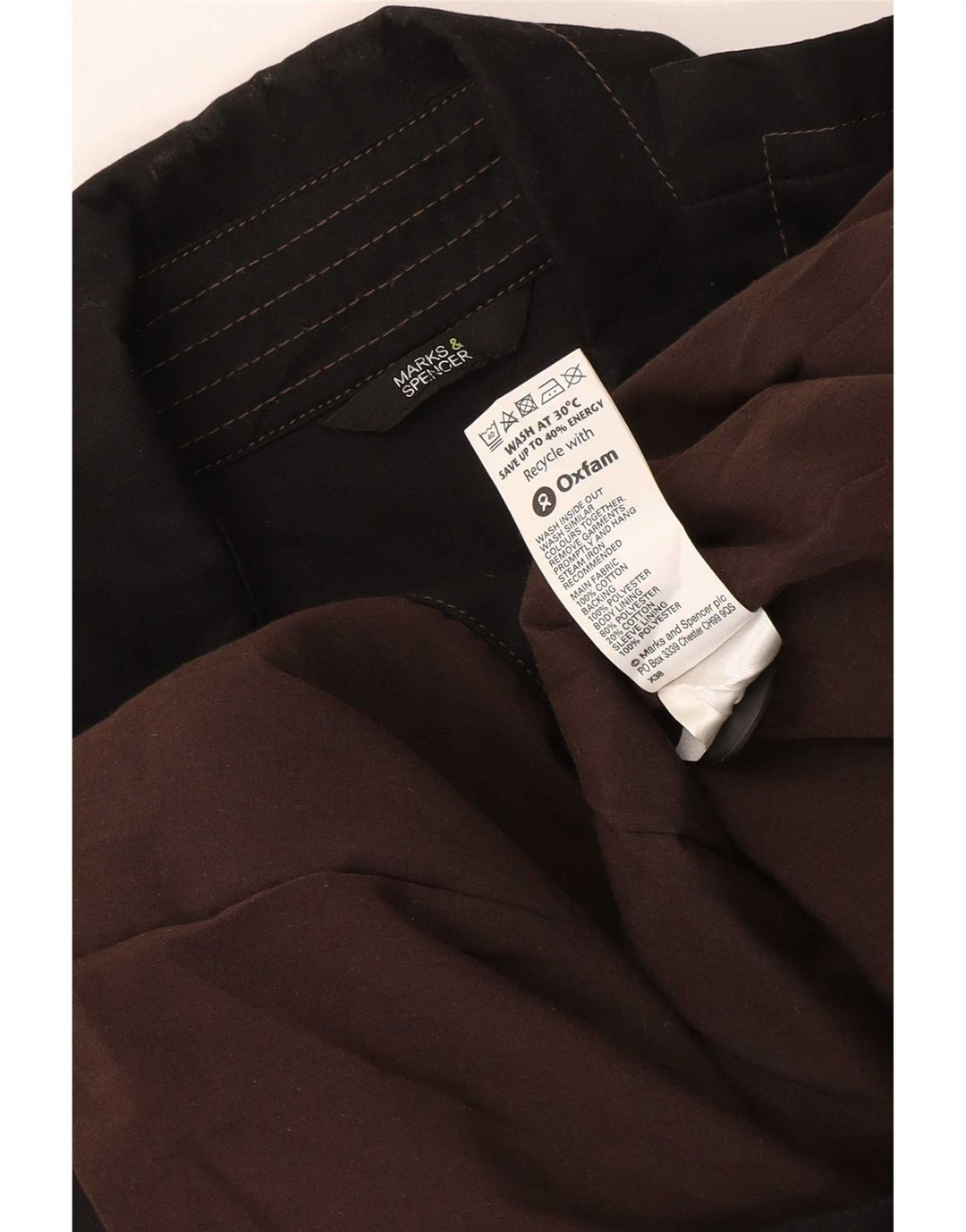 Marks & Spencer Trench court pour femme UK 22 3XL Noir Polyester