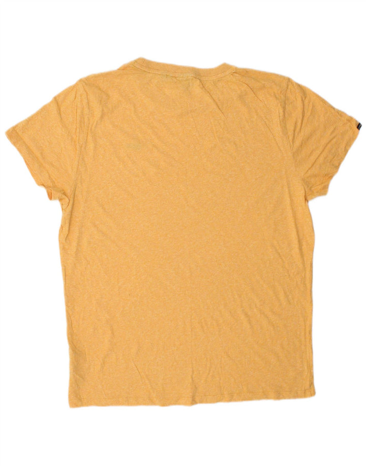 SUPERDRY T-Shirt Homme Top 2XL Jaune Coton