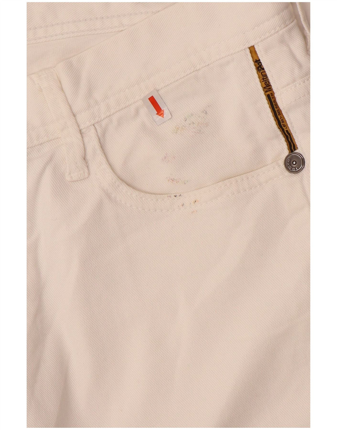 Meltin' Pot Short en jean pour homme W34 Grand coton blanc
