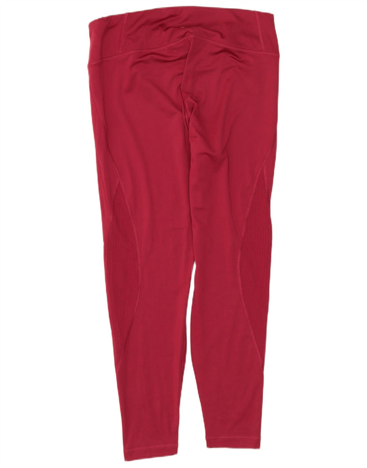 Reebok Leggings Femme UK 44 Large Bordeaux Polyester
