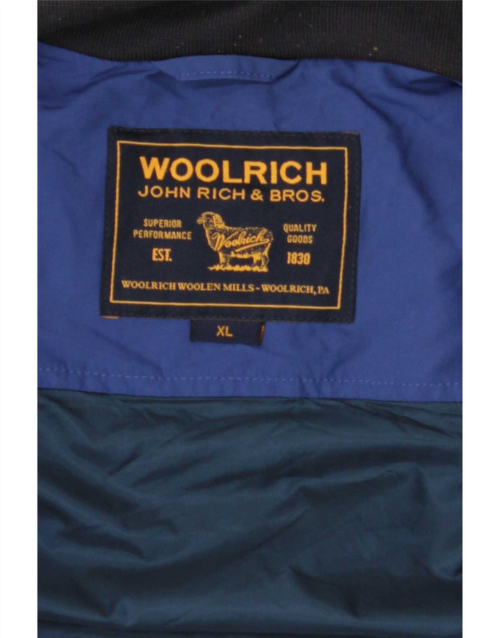 Woolrich Veste Coupe-Vent Homme UK 42 XL Bleu Colorblock Polyamide