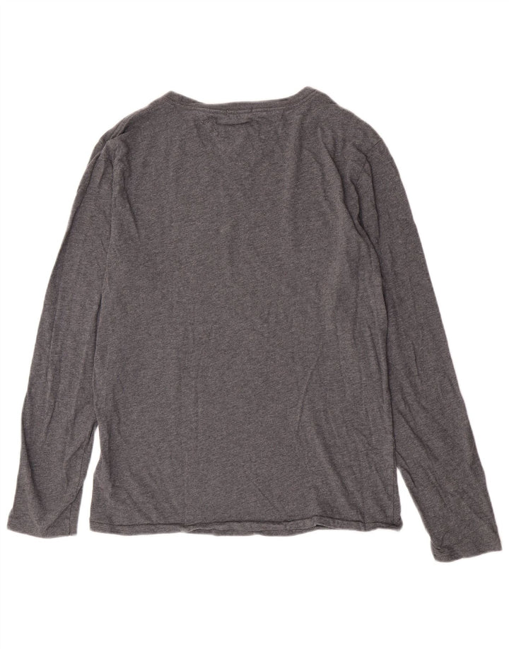 Tommy Hilfiger Haut graphique à manches longues pour homme Petit coton gris