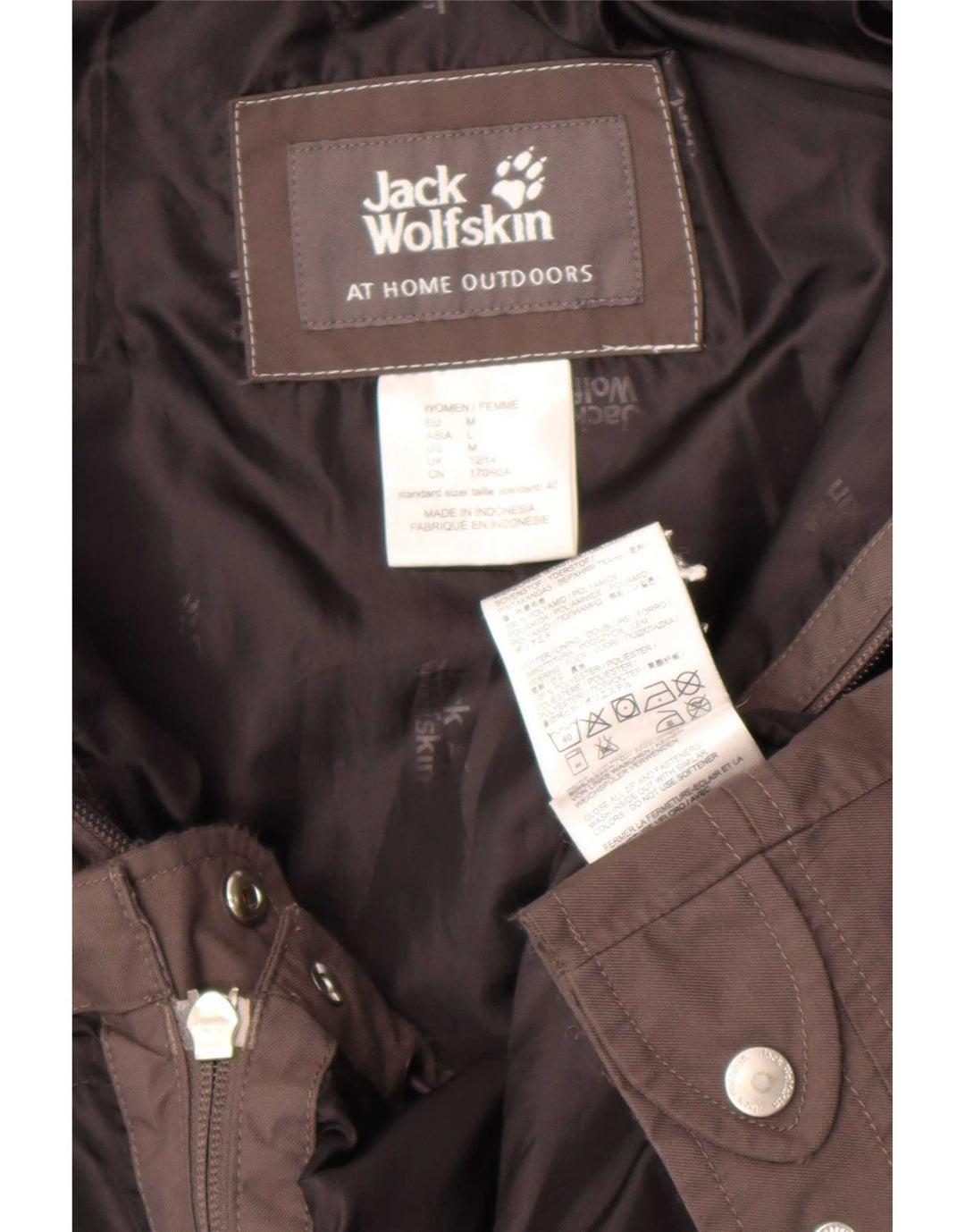 Jack Wolfskin Veste de Pluie à Capuche Femme UK 12/14 Gris Moyen Polyamide