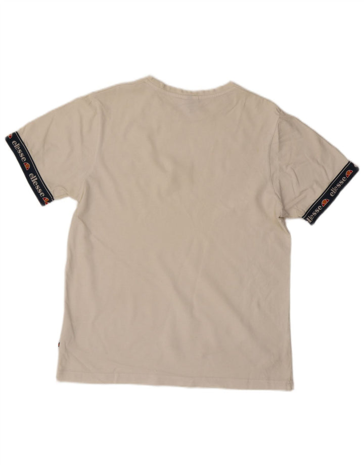 Ellesse T-Shirt Graphique Homme Blanc Moyen Coton