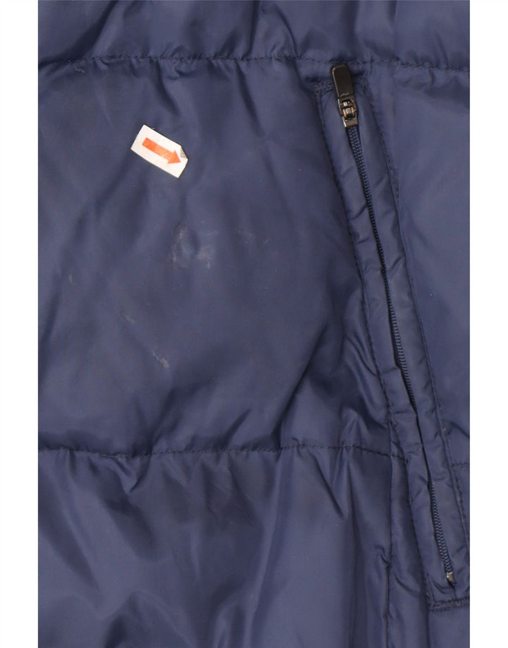 KAPPA Veste matelassée à capuche pour homme UK 38 Bleu marine moyen Polyamide