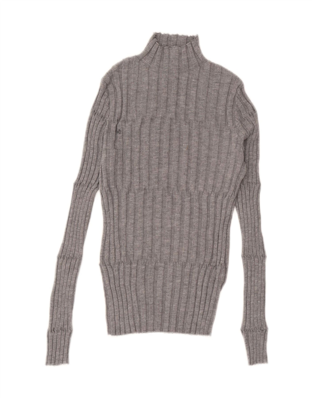 Zara Pull col roulé pour femme UK 12 Gris moyen Polyester