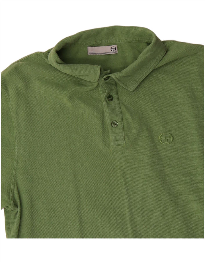 SERGIO TACCHINI Polo Homme Vert Moyen Coton