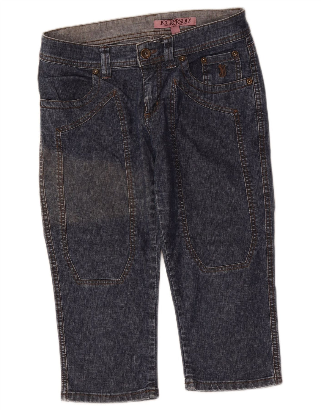 Jeckerson Bermuda Femme Short En Jean W27 Petit Bleu Coton
