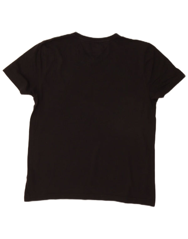 Tommy Hilfiger Mens Graphic T-Shirt Top Large Black Cotton