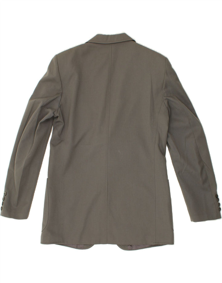 TREVIRA Mens 2 Button Blazer Jacket UK 38 Medium Grey Polyester Vintage Trevira and Second-Hand Trevira from Messina Hembry 