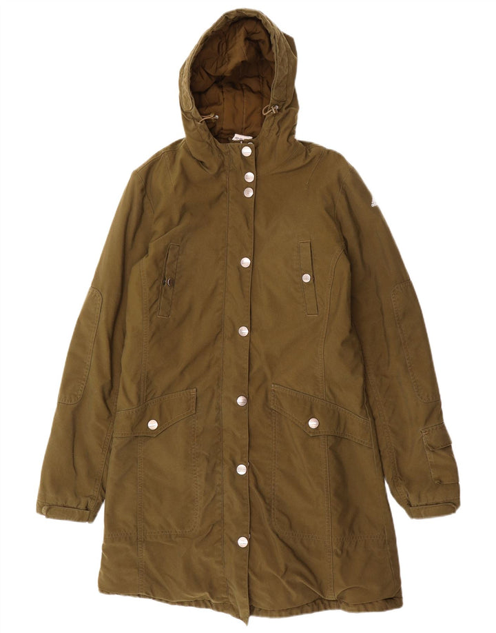 ADIDAS Manteau à capuche pour femme UK 12 Kaki moyen Polyester