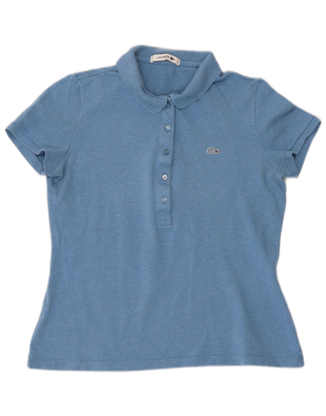 Lacoste Polo à manches courtes pour femme, coupe régulière, taille 40, bleu moyen