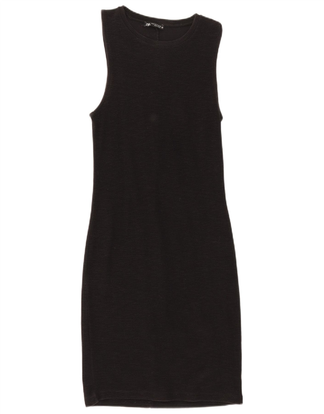 Zara Robe fourreau sans manches pour femme UK 12 Noir moyen