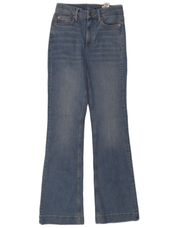Marks & Spencer Jean évasé régulier pour femme UK 8 Small W26 L31 Bleu Coton