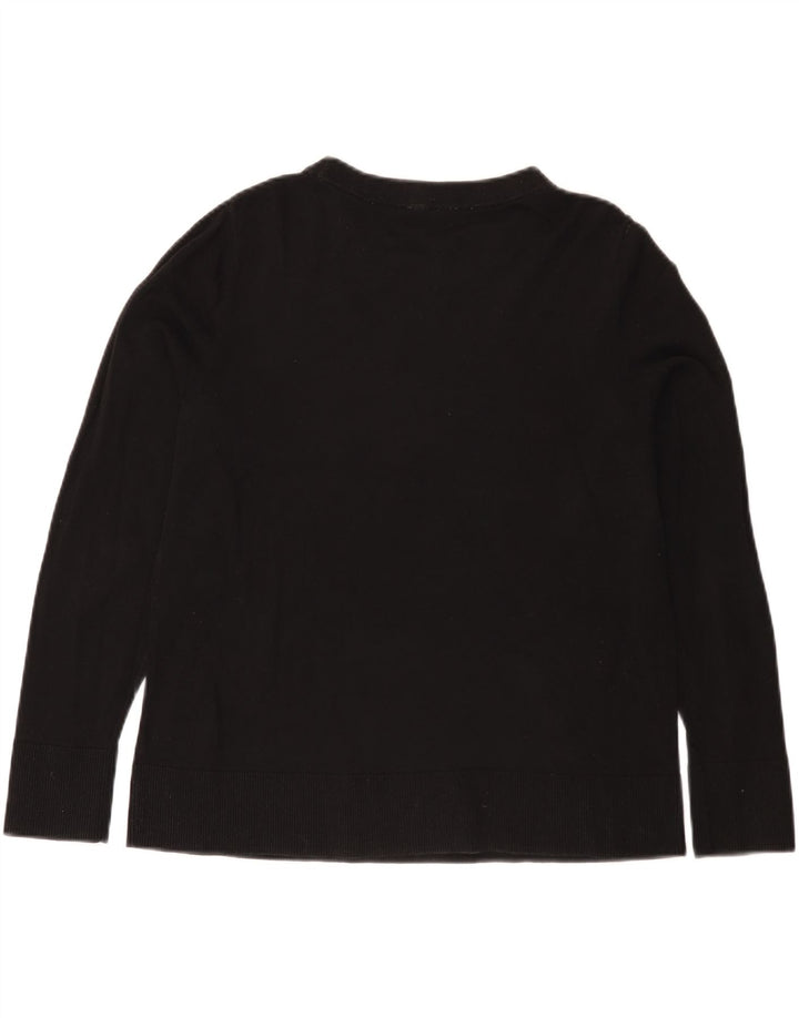 Cos Pull col bateau pour femme UK 14 en coton noir moyen