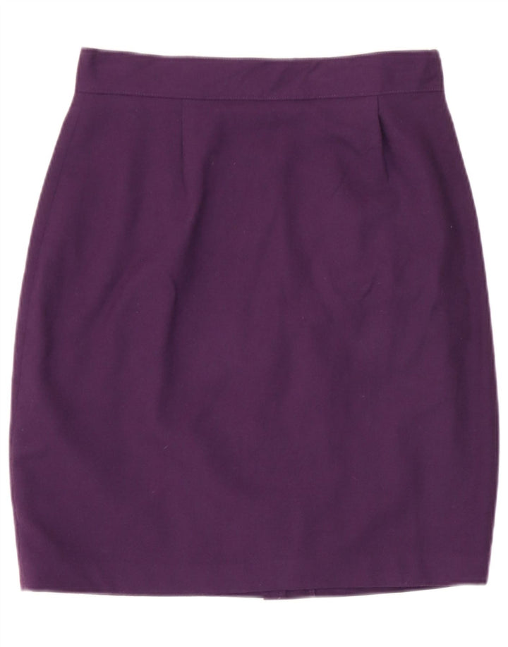 Benetton Jupe Crayon Femme IT 44 Medium W28 Laine Violette