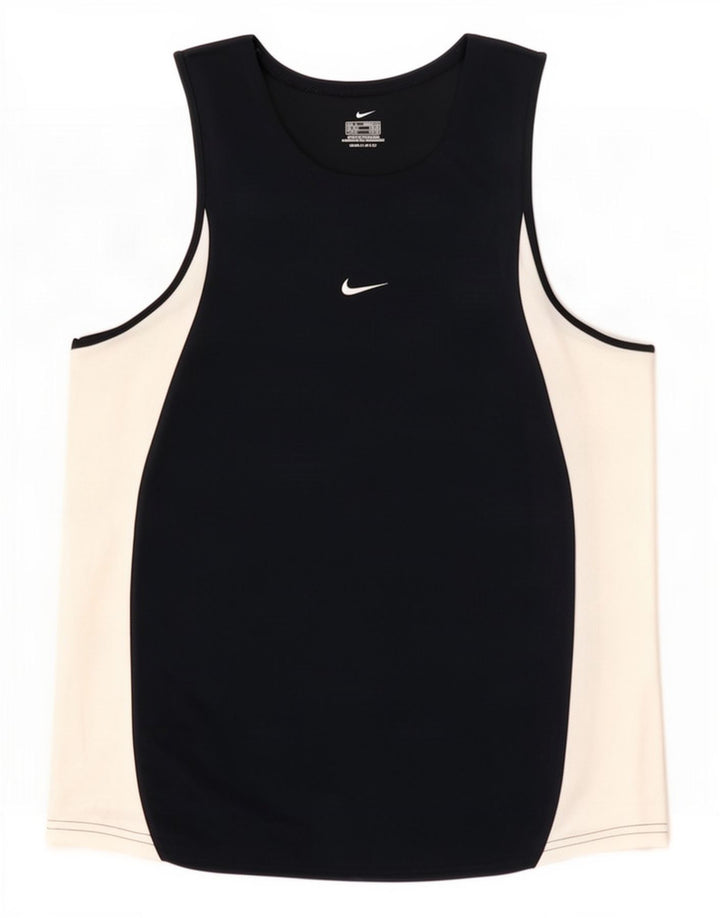 Nike Hommes Dri Fit Débardeur Bleu Marine Moyen Colorblock Polyester