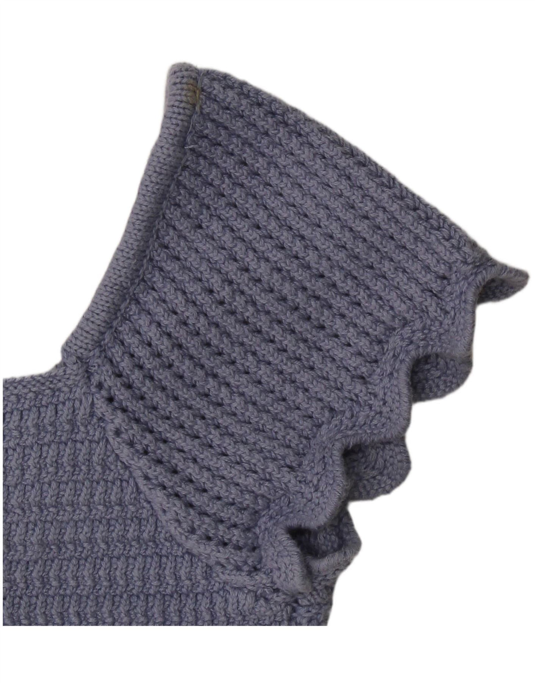 Zara Womens Knit Crop Top UK 8 Petit Bleu