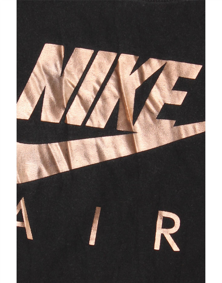 NIKE T-shirt graphique surdimensionné pour femme UK 10 Small Noir