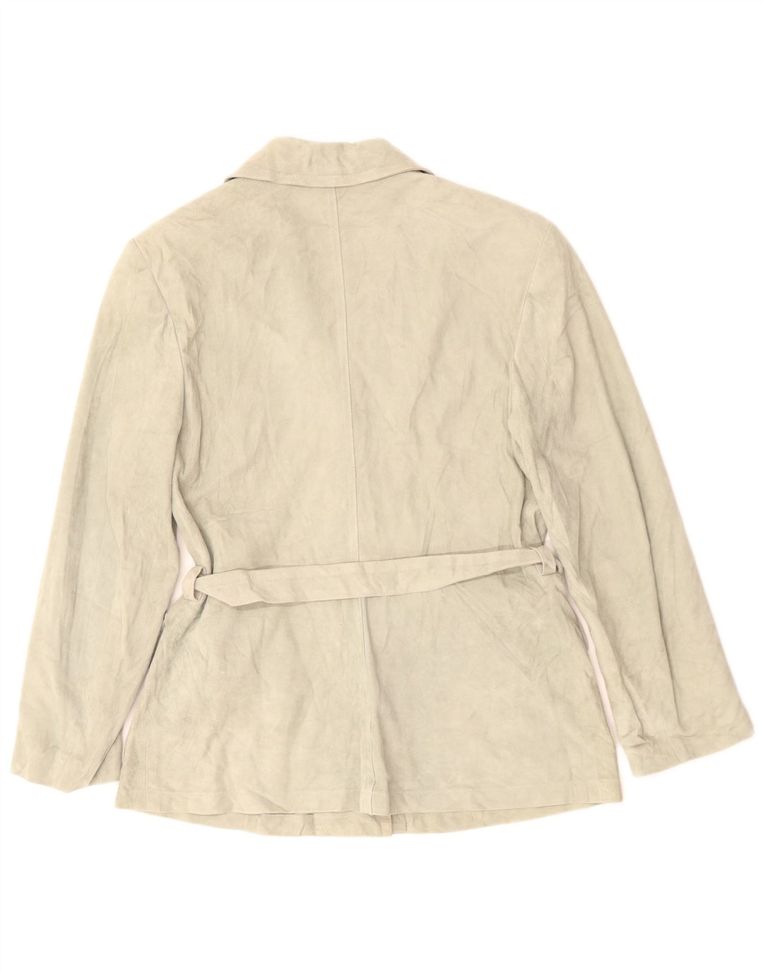 Pollini Veste blazer en daim à 3 boutons pour femme UK 14 Vert moyen