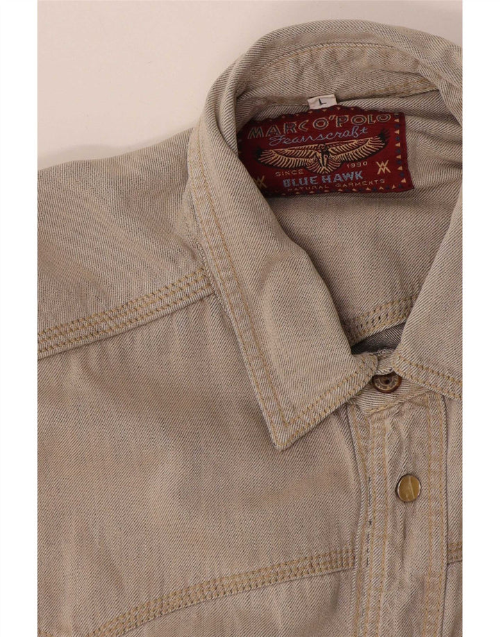 Marc O'Polo Chemise en Jean Homme Large Beige