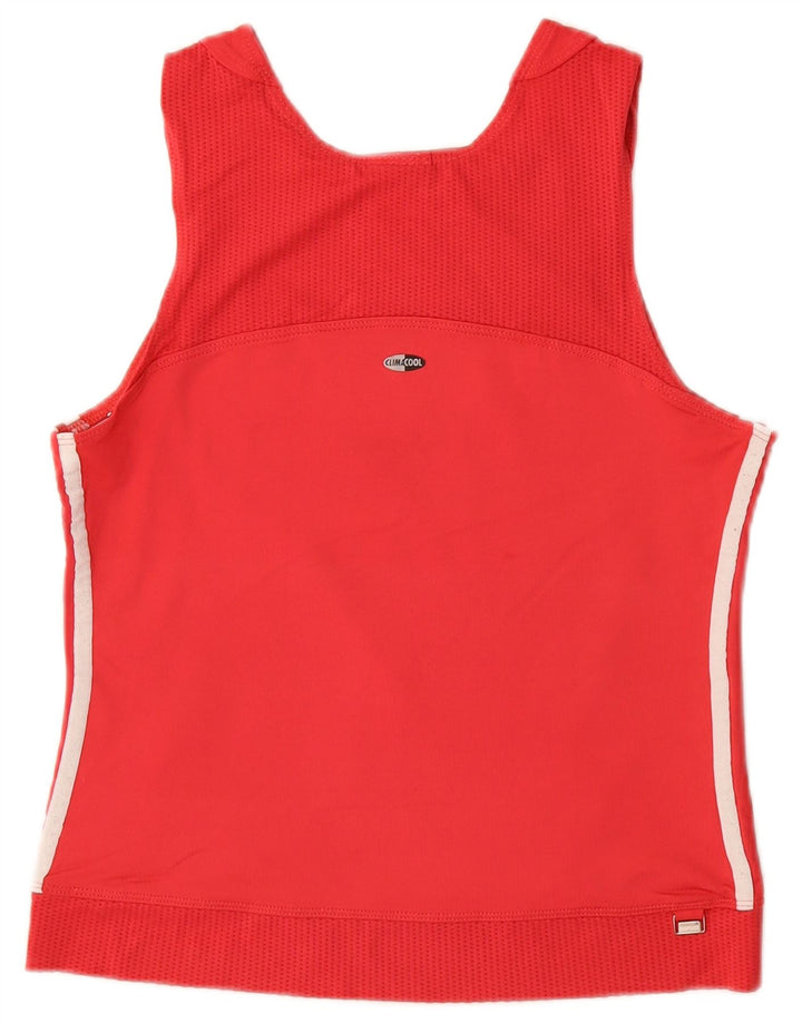Adidas Femmes Climacool Crop Vest Top UK 14 Rouge Moyen Polyamide