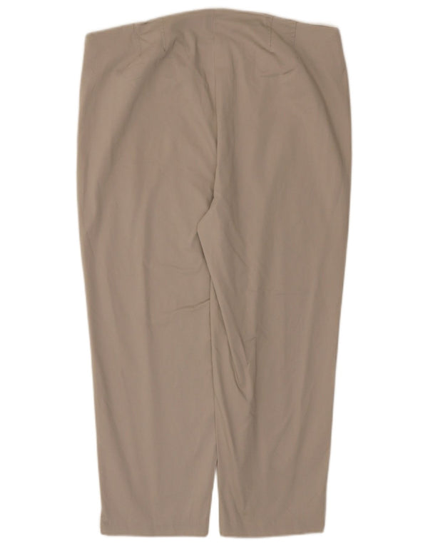 Marks & Spencer Pantalon capri droit pour femme UK 14 Large W34 L22 Gris