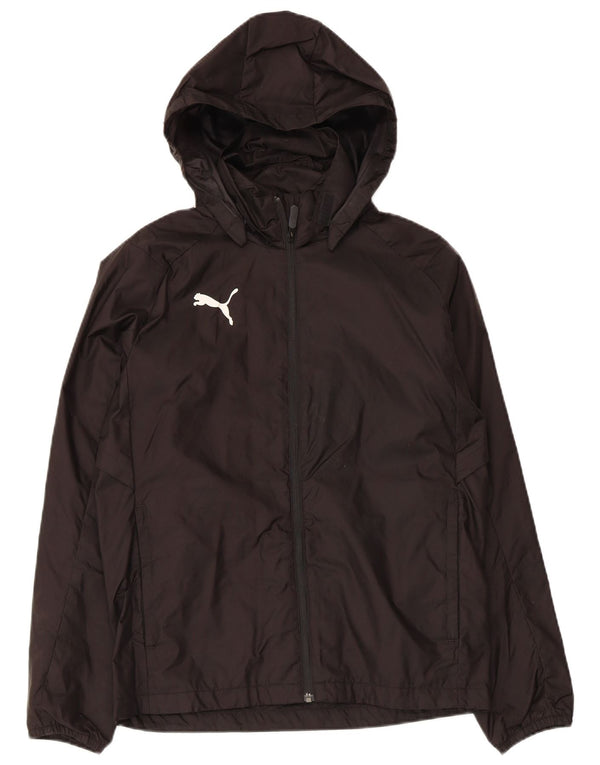 Puma Veste de pluie à capuche garçon 13-14 ans Noir Polyester
