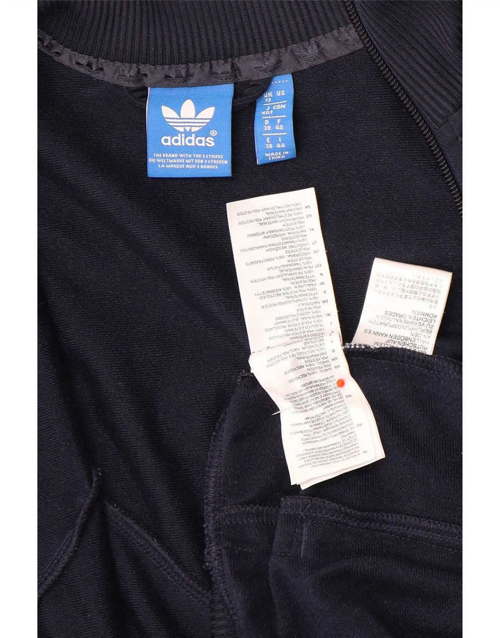 Adidas Veste de survêtement pour femme UK 12 Bleu marine moyen Colourblock