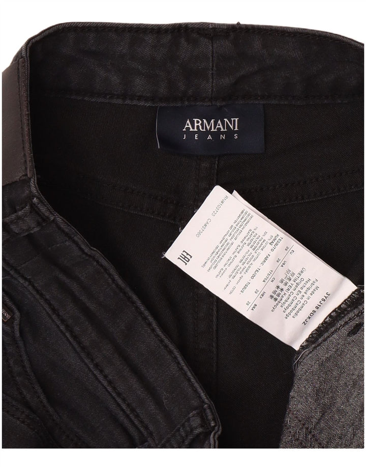 ARMANI Femme Jean Fuselé W29 L27 Coton Noir
