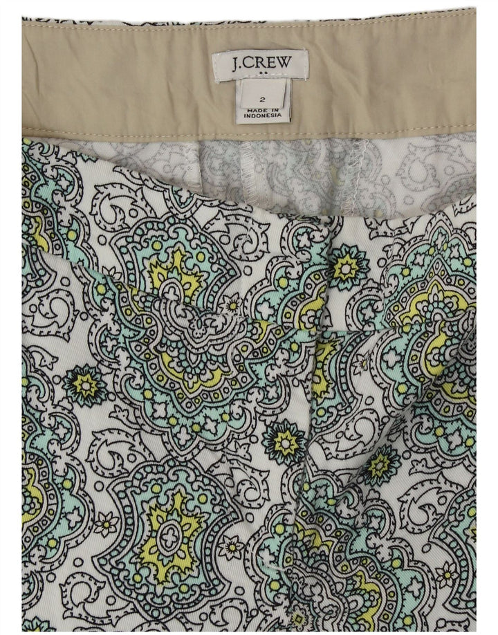 J. CREW Short Chino Femme US 2 XS W28 Coton Paisley Multicolore