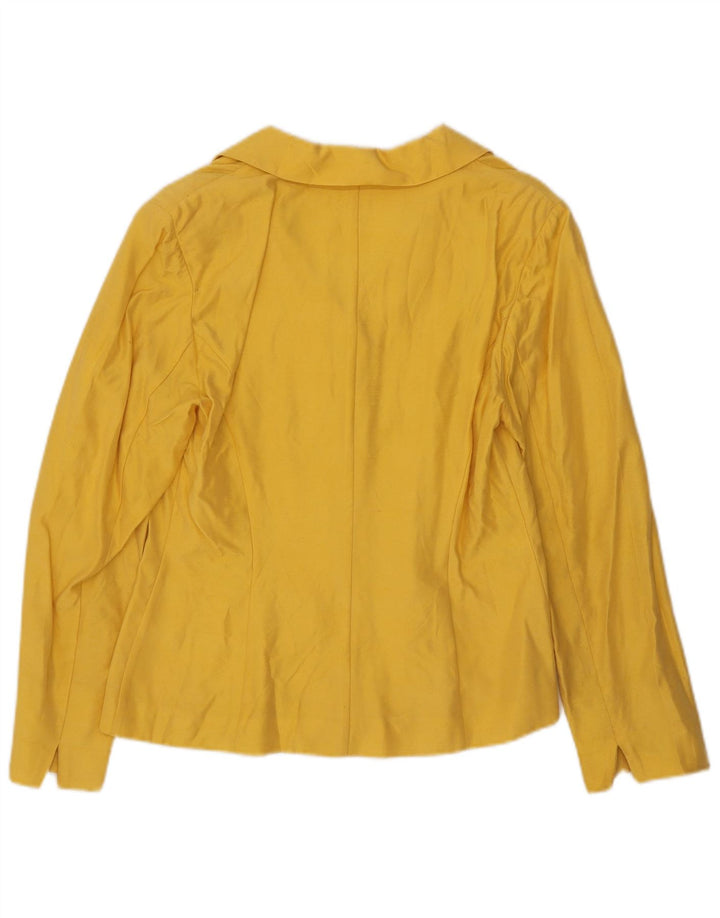MOTIVI Veste Blazer 3 Boutons pour Femme UK 10 Petit Jaune